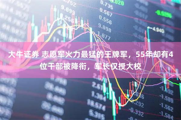 大牛证券 志愿军火力最猛的王牌军，55年却有4位干部被降衔，军长仅授大校
