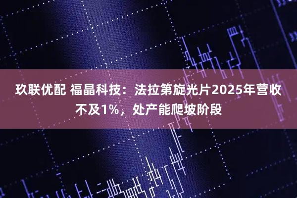 玖联优配 福晶科技：法拉第旋光片2025年营收不及1%，处产能爬坡阶段
